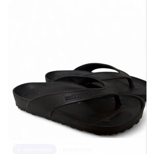 Unisex BIRKENSTOCK Black Rubber Slides Sandals L10/M8